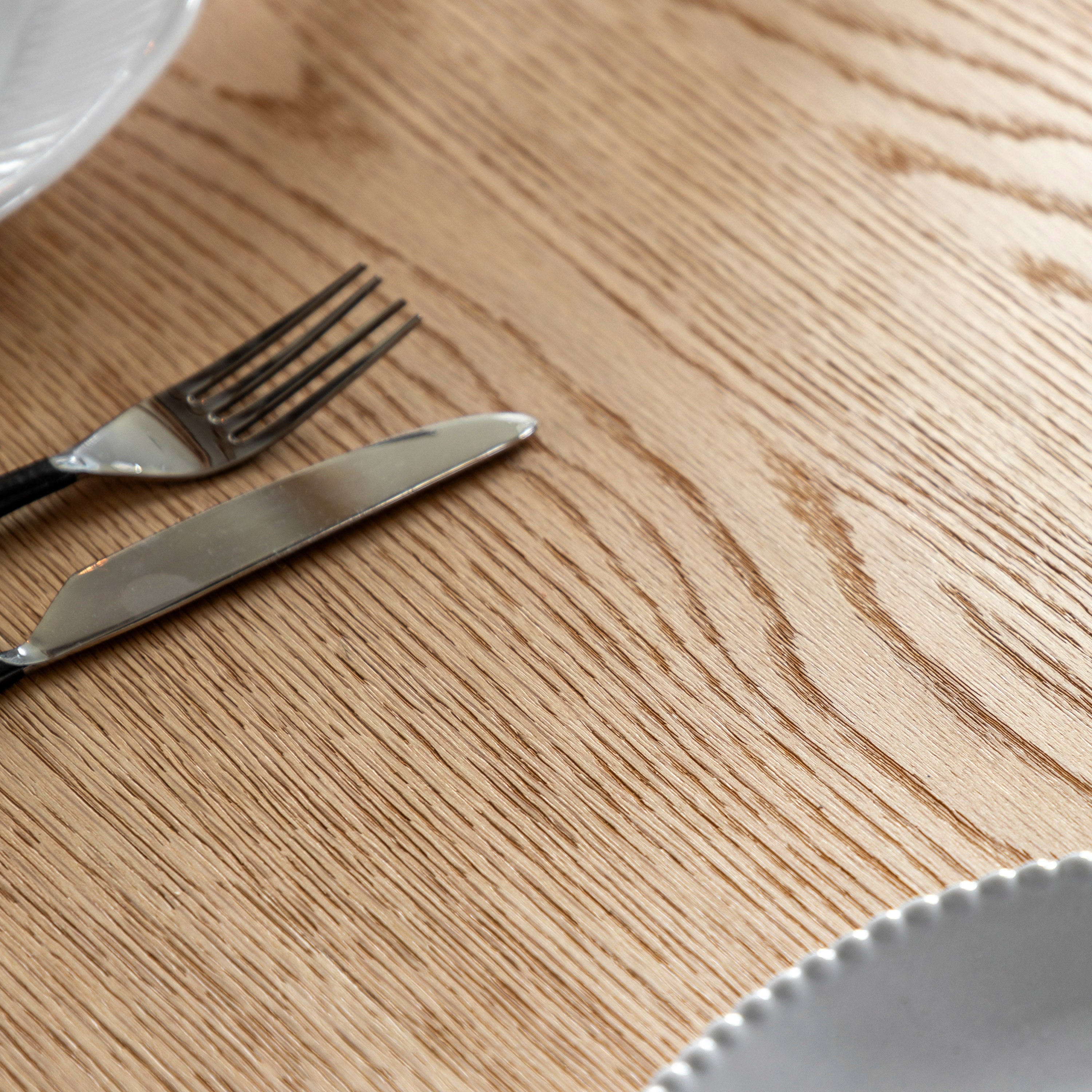 Novu Natural Oak Wood Extending Dining Table | 6-8 Seater